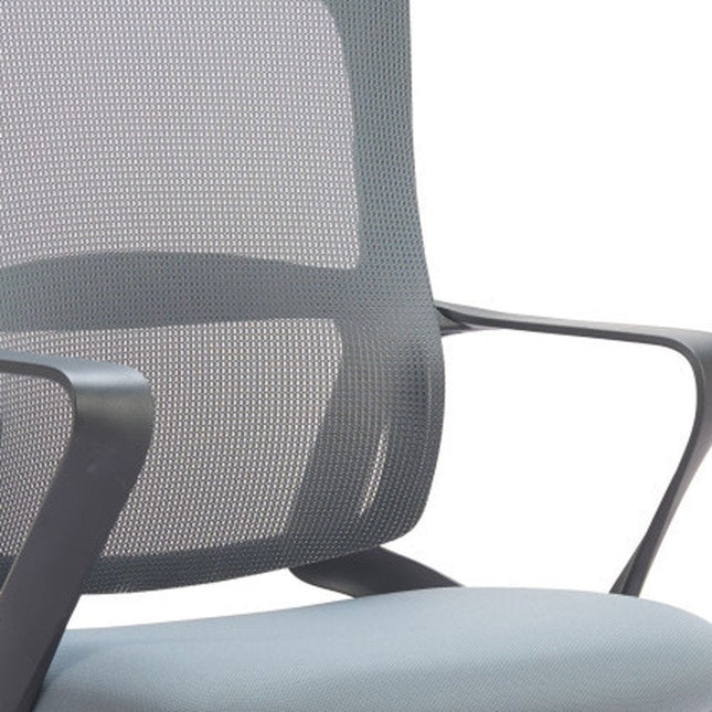 Gray and Black Adjustable Height Swivel Rolling Office Chair HomeRoots