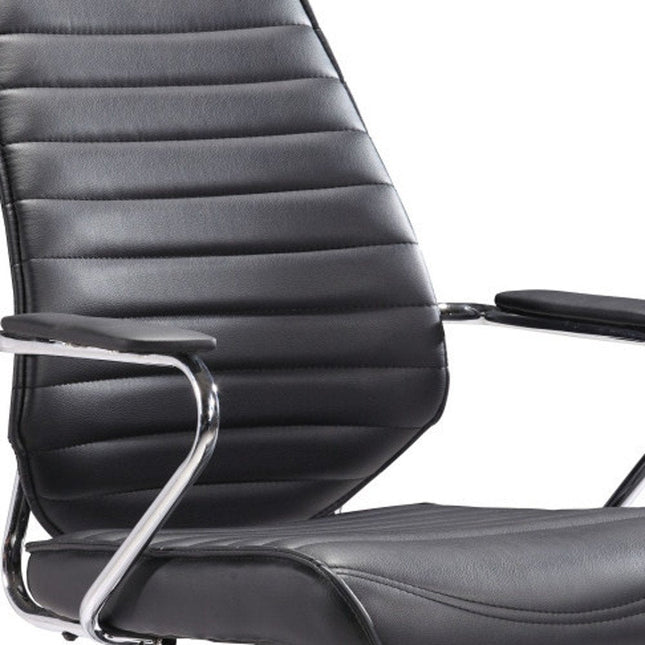 White and Silver Adjustable Height Swivel Rolling Office Chair HomeRoots
