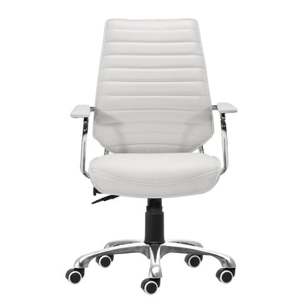 Black and Silver Adjustable Height Swivel Rolling Office Chair HomeRoots