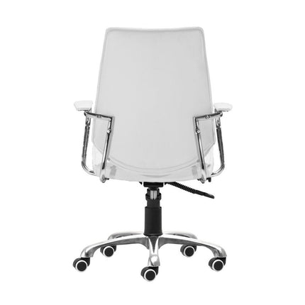 Black and Silver Adjustable Height Swivel Rolling Office Chair HomeRoots