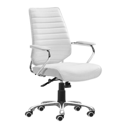 Black and Silver Adjustable Height Swivel Rolling Office Chair HomeRoots