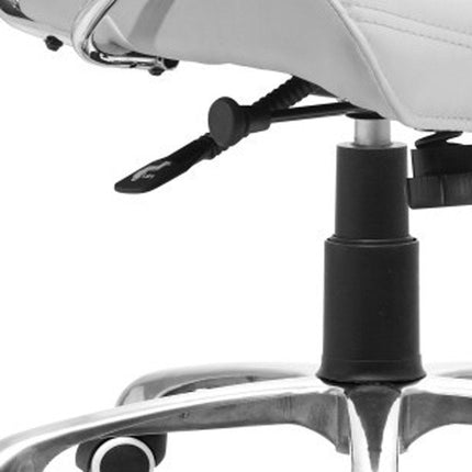 Black and Silver Adjustable Height Swivel Rolling Office Chair HomeRoots