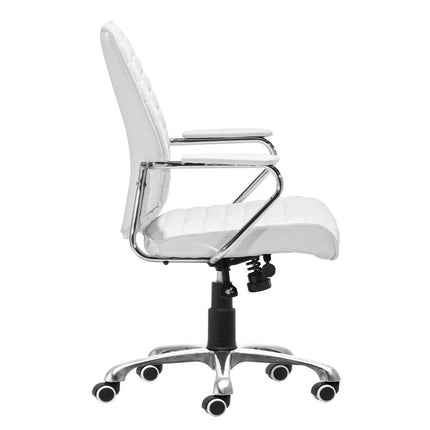 Black and Silver Adjustable Height Swivel Rolling Office Chair HomeRoots