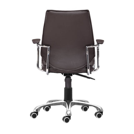 Black and Silver Adjustable Height Swivel Rolling Office Chair HomeRoots