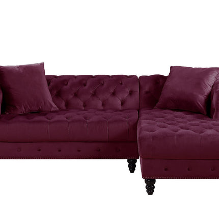 ACME 57315 Adnelis Red Sectional Sofa  2