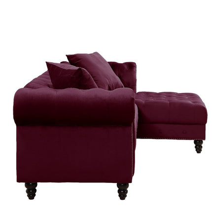 ACME 57315 Adnelis Red Sectional Sofa  3