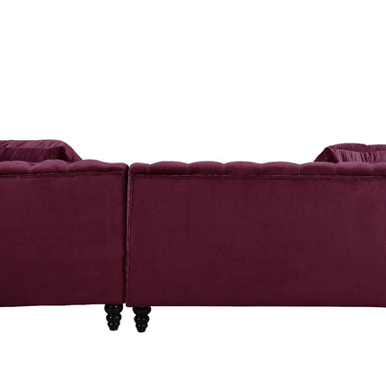ACME 57315 Adnelis Red Sectional Sofa  4