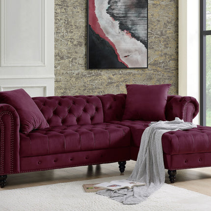 ACME 57315 Adnelis Red Sectional Sofa