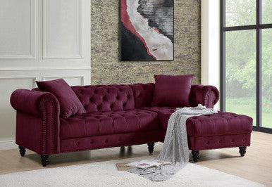 ACME 57315 Adnelis Red Sectional Sofa ACME Furniture