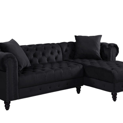 ACME 57320 Adnelis Black Sectional Sofa  1