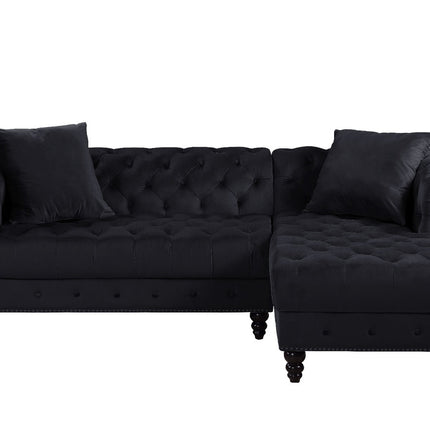 ACME 57320 Adnelis Black Sectional Sofa  2