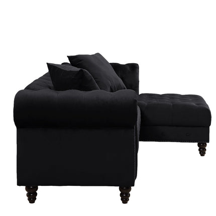 ACME 57320 Adnelis Black Sectional Sofa  3
