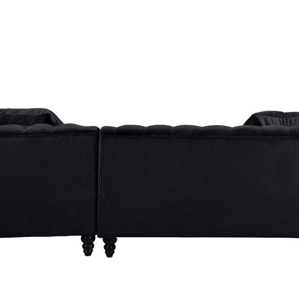 ACME 57320 Adnelis Black Sectional Sofa  4