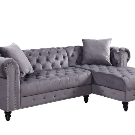 ACME 57325 Adnelis Gray Sectional Sofa  1