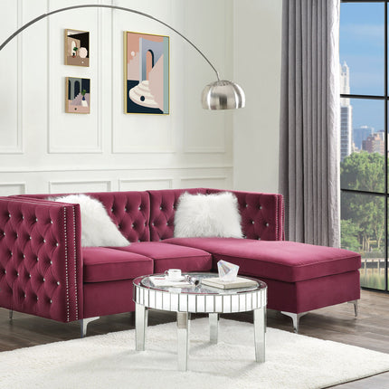 ACME 57330 Jaszira Modular - Left Facing & Right Facing Arms, Burgundy Velvet