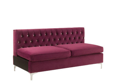 ACME 57332 Jaszira Modular - Armless Sofa, Burgundy Velvet ACME Furniture