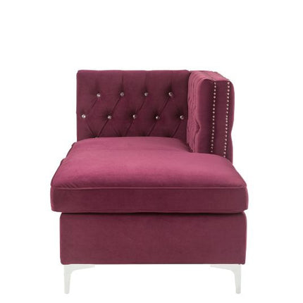 ACME 57333 Jaszira Modular - Chaise, Burgundy Velvet