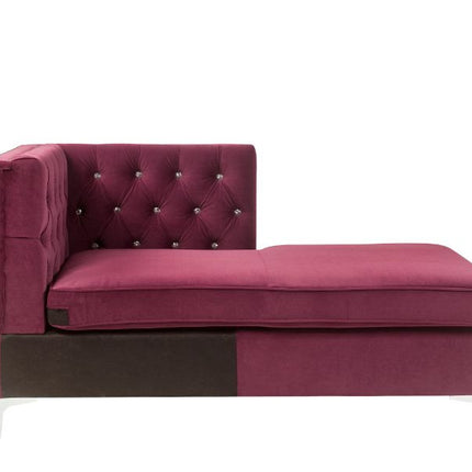 ACME 57333 Jaszira Modular - Chaise, Burgundy Velvet