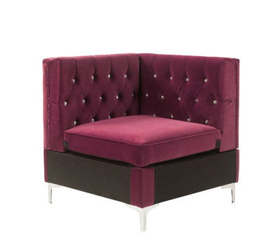 ACME 57334 Jaszira Modular - Wedge, Burgundy Velvet ACME Furniture