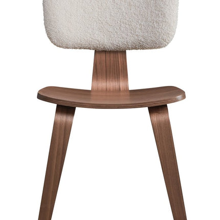 Set of Two Green and Brown Fabric Open Back Dining Side Chairs