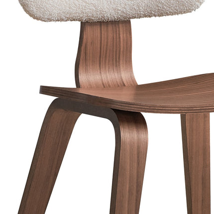 Set of Two Green and Brown Fabric Open Back Dining Side Chairs