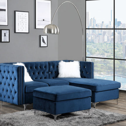ACME 57340 Jaszira Modular - Left Facing & Right Facing Arms, Blue Velvet