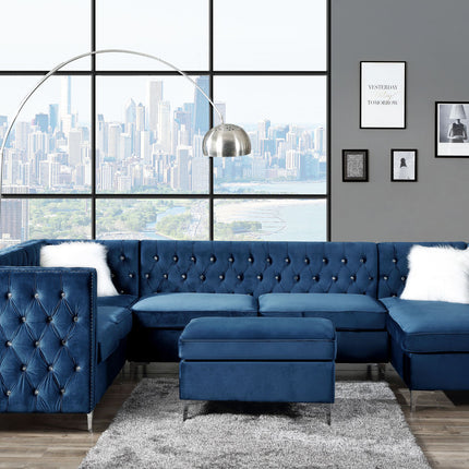 ACME 57340 Jaszira Modular - Left Facing & Right Facing Arms, Blue Velvet