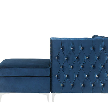 ACME 57343 Jaszira Modular - Chaise, Blue Velvet