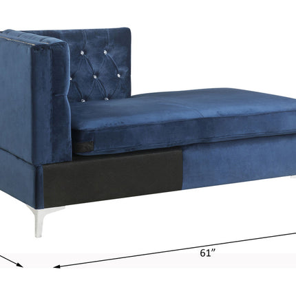 ACME 57343 Jaszira Modular - Chaise, Blue Velvet