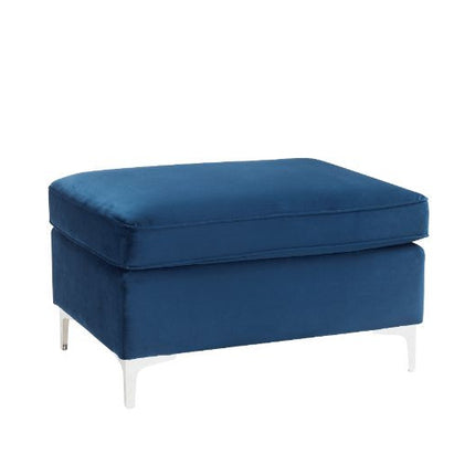 ACME 57345 Jaszira Ottoman, Blue Velvet