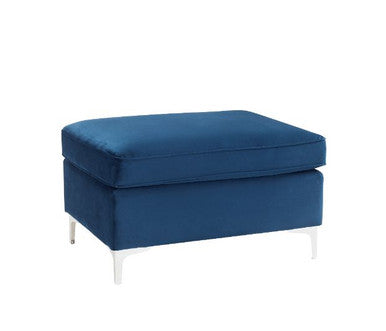 ACME 57345 Jaszira Ottoman, Blue Velvet ACME Furniture