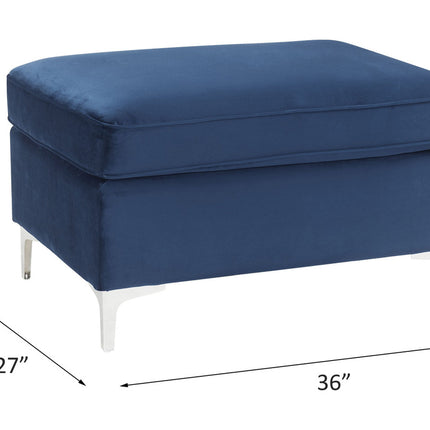 ACME 57345 Jaszira Ottoman, Blue Velvet