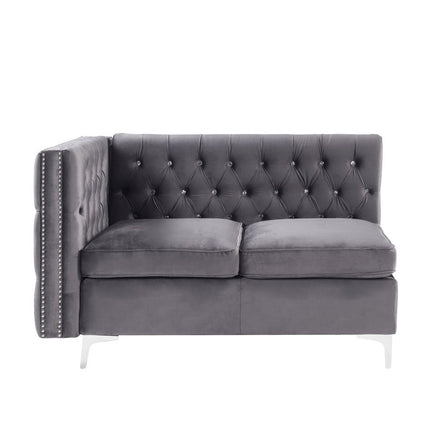 ACME 57370 Jaszira Modular - Left Facing & Right Facing Arms, Gray Velvet