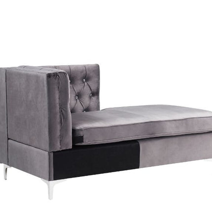 ACME 57373 Jaszira Modular - Chaise, Gray Velvet