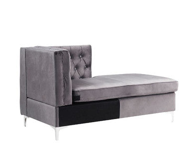 ACME 57373 Jaszira Modular - Chaise, Gray Velvet ACME Furniture