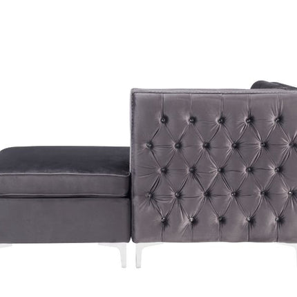 ACME 57373 Jaszira Modular - Chaise, Gray Velvet