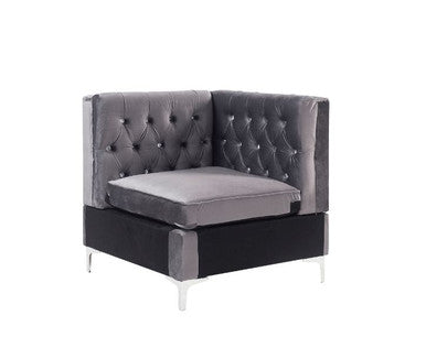 ACME 57374 Jaszira Modular - Wedge, Gray Velvet ACME Furniture