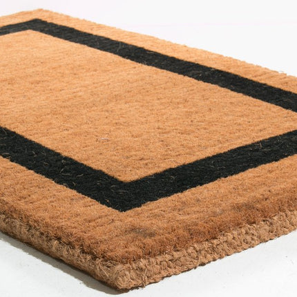24" X 48" Brown and Black Coir Outdoor Door Mat HomeRoots