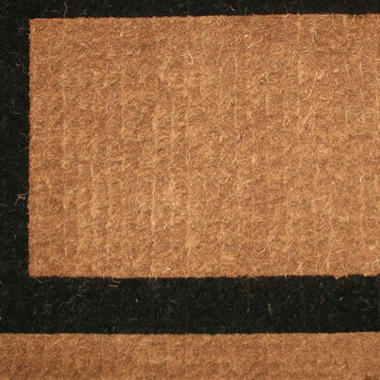 24" X 48" Brown and Black Coir Outdoor Door Mat HomeRoots
