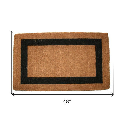 24" X 48" Brown and Black Coir Outdoor Door Mat HomeRoots
