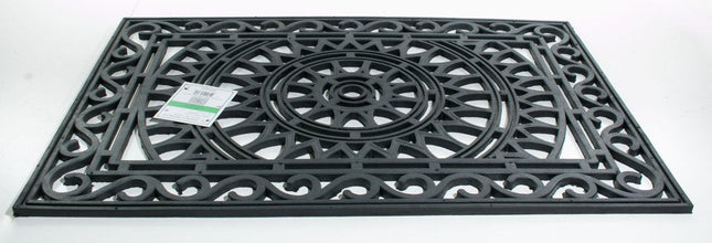 24" X 36" Black Rubber Outdoor Door Mat HomeRoots