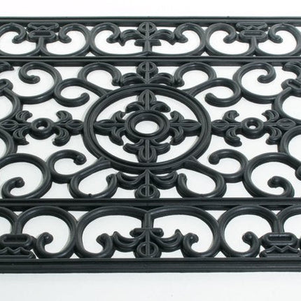 24" X 36" Black Rubber Outdoor Door Mat HomeRoots