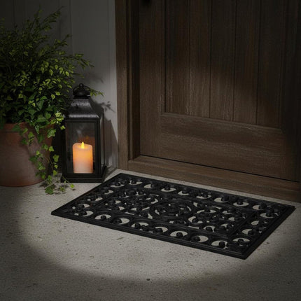 24" X 36" Black Rubber Outdoor Door Mat HomeRoots