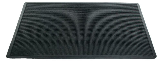 24" X 40" Black Rubber Outdoor Door Mat HomeRoots