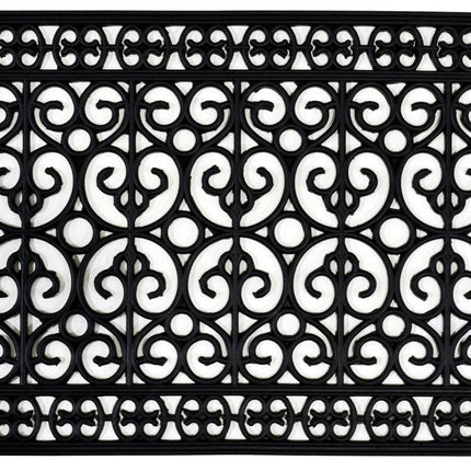 24" X 36" Black Rubber Outdoor Door Mat HomeRoots