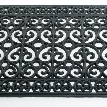 24" X 36" Black Rubber Outdoor Door Mat HomeRoots