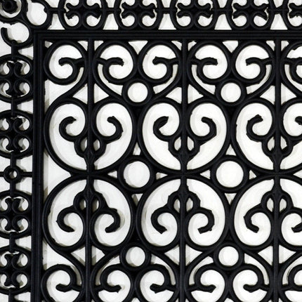 24" X 36" Black Rubber Outdoor Door Mat HomeRoots