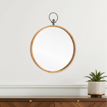 30" Bronze Round Metal Framed Accent Mirror HomeRoots
