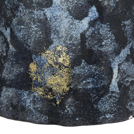 12" Blue And Gold Abstract Bud Glass Table Vase HomeRoots