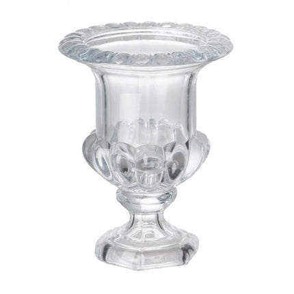 Set of Two Clear Glass Urn Table Vases HomeRoots